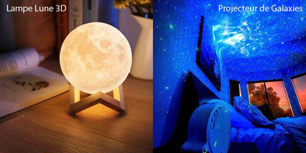 Moon lamp and galaxy projector